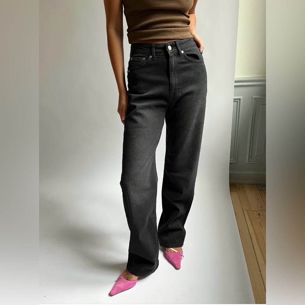 Djerf Avenue Straight Jeans Black - Tall